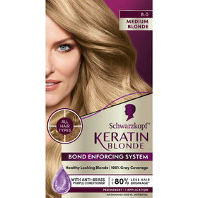 Schwarzkopf Keratin Blonde 8.0 hair dye box front view