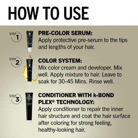 Schwarzkopf Keratin Blonde colour swatch on hair