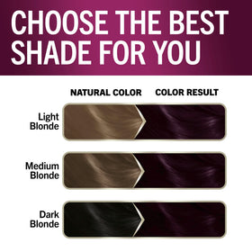 Schwarzkopf Keratin Color 1.9 hair dye results on styled hair