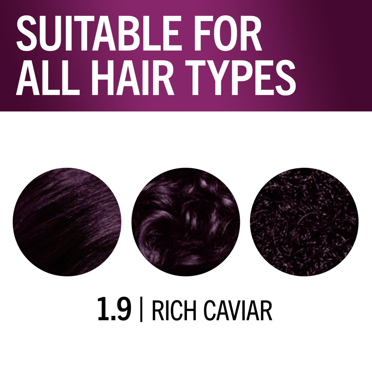 Schwarzkopf Keratin Color 1.9 hair dye texture close-up