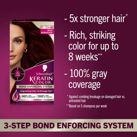 Schwarzkopf Keratin Color 4.8 contents including developer and colour cream