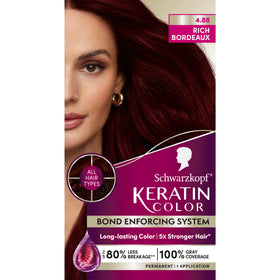 Schwarzkopf Keratin Color 4.8 Rich Bordeaux hair dye box front view