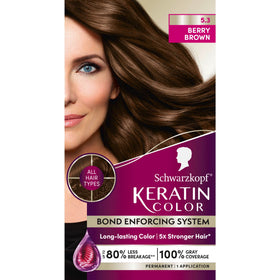 Schwarzkopf Keratin Color 5.3 Berry Brown hair dye box front view
