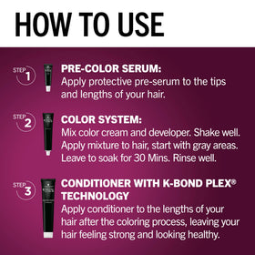 Schwarzkopf Keratin Color Ruby Noir on hair after application