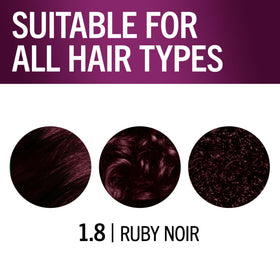 Schwarzkopf Keratin Color Ruby Noir vibrant hair results