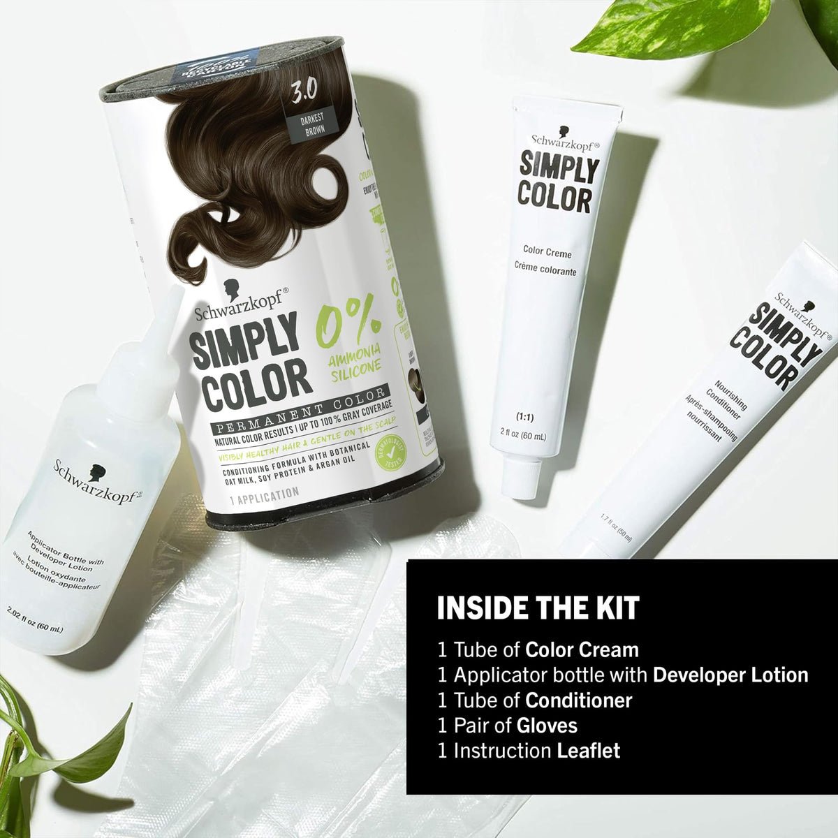 Schwarzkopf Simply Color 3.0 Darkest Brown hair dye cream texture