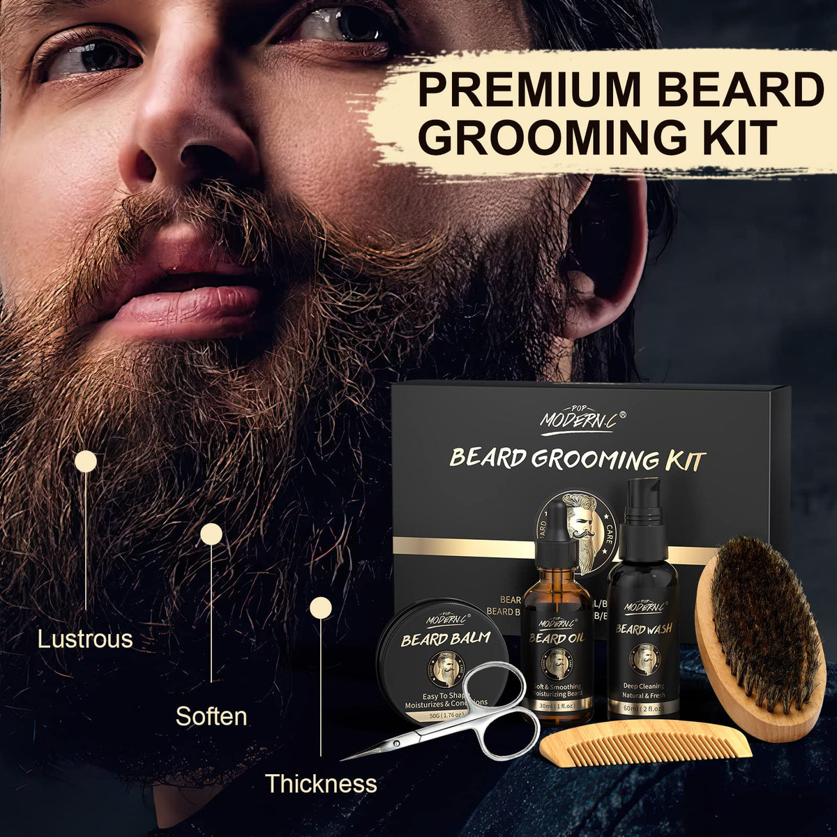 Scissors for beard trimming from the kit