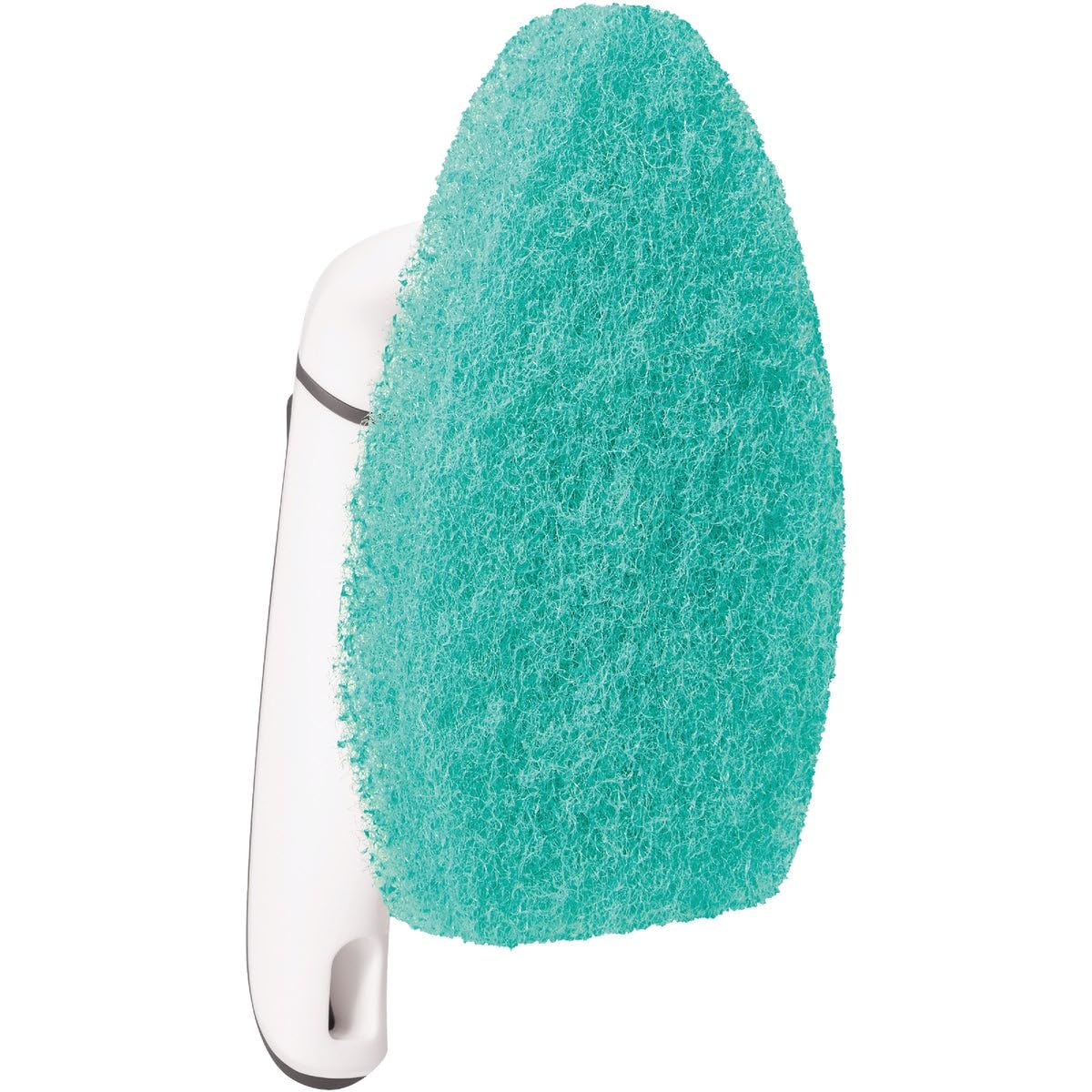 Scotch-Brite Non-Scratch Bathroom Scrub Brush in use on tiles