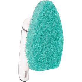 Scotch-Brite Non-Scratch Bathroom Scrub Brush in use on tiles