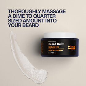 Scotch Porter Beard Balm and Wash with natural ingredients around