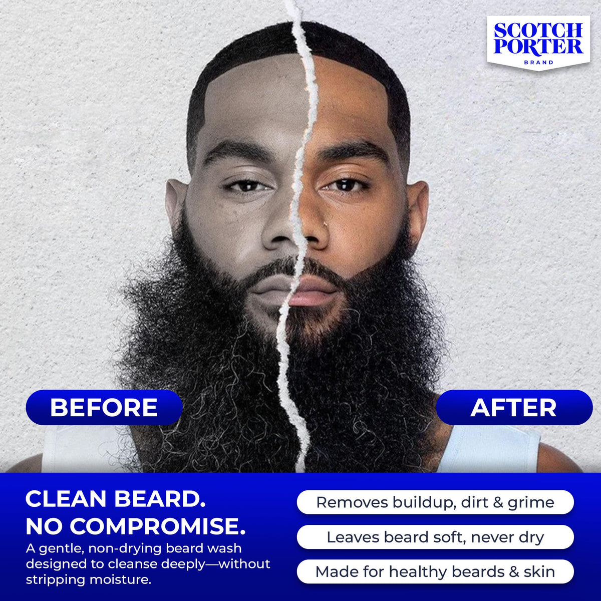 Scotch Porter Beard Wash back view with ingredient list