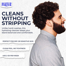 Scotch Porter Beard Wash in a shower setting