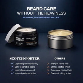 Scotch Porter Conditioning Beard Balm texture close-up on a hand