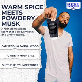 Scotch Porter Restorative Leave-In Beard Conditioner application on beard
