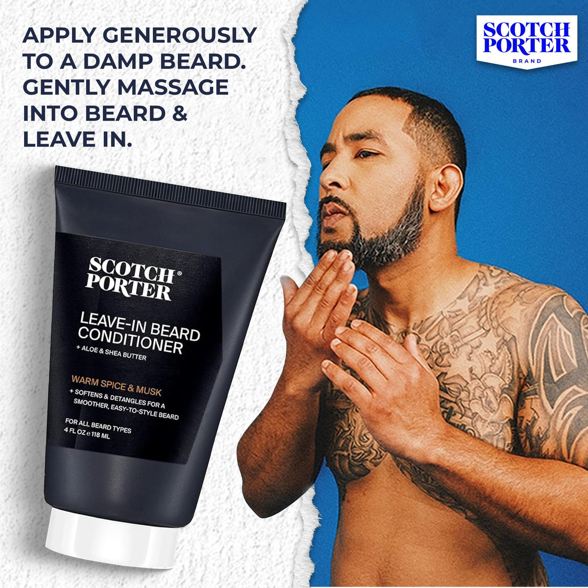 Scotch Porter Restorative Leave-In Beard Conditioner lifestyle scene
