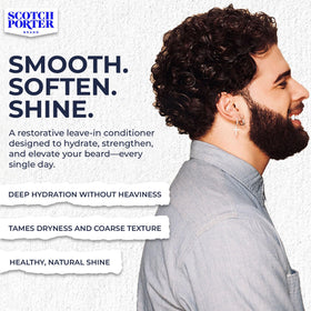 Scotch Porter Restorative Leave-In Beard Conditioner texture close-up