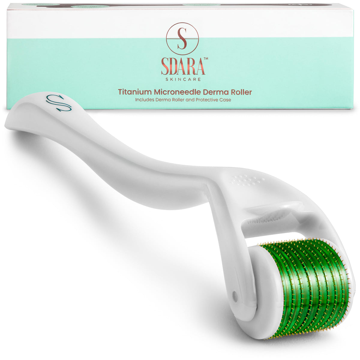 Sdara Skincare Derma Roller front view with storage case