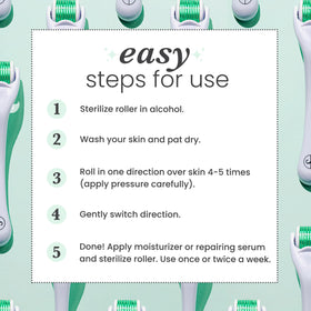 Sdara Skincare Derma Roller in use on face