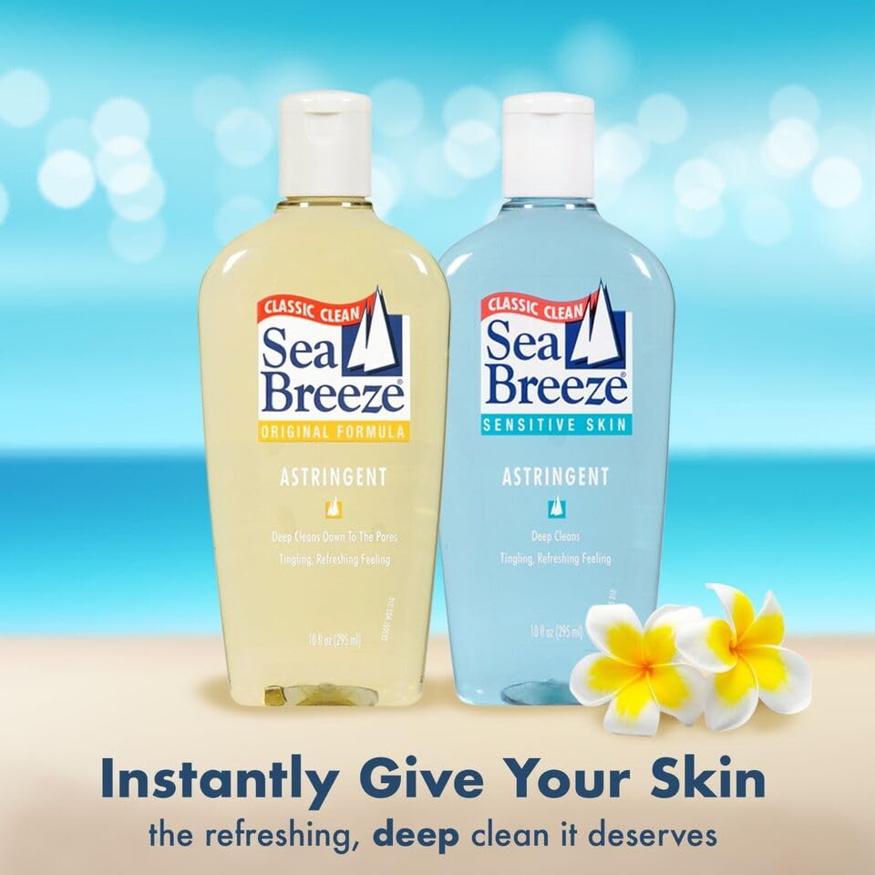 Seabreeze Deep Cleaning Facial Astringent in bathroom setting
