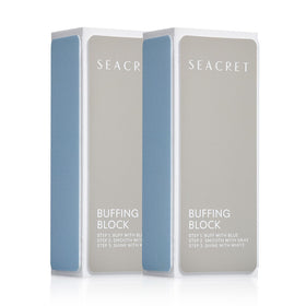 SEACRET Nail Buffer Block front view with 3 color-coded sides