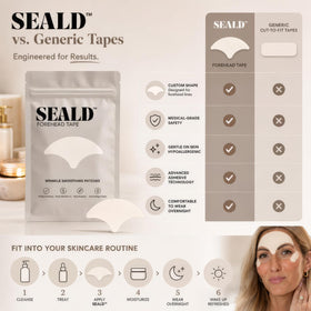 SEALD Forehead Tape patch in use on a forehead