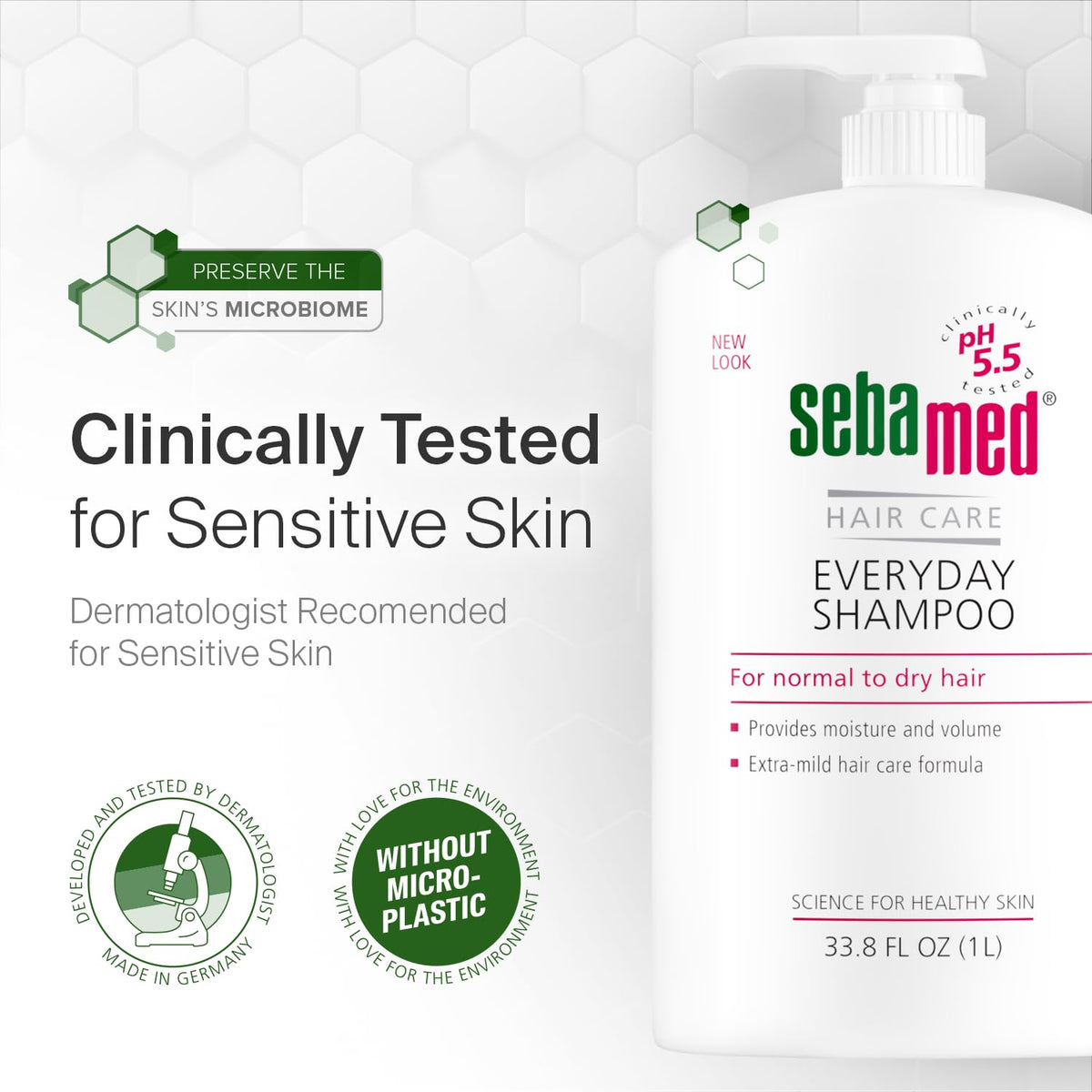 SEBAMED Everyday Shampoo 1L close-up of pump