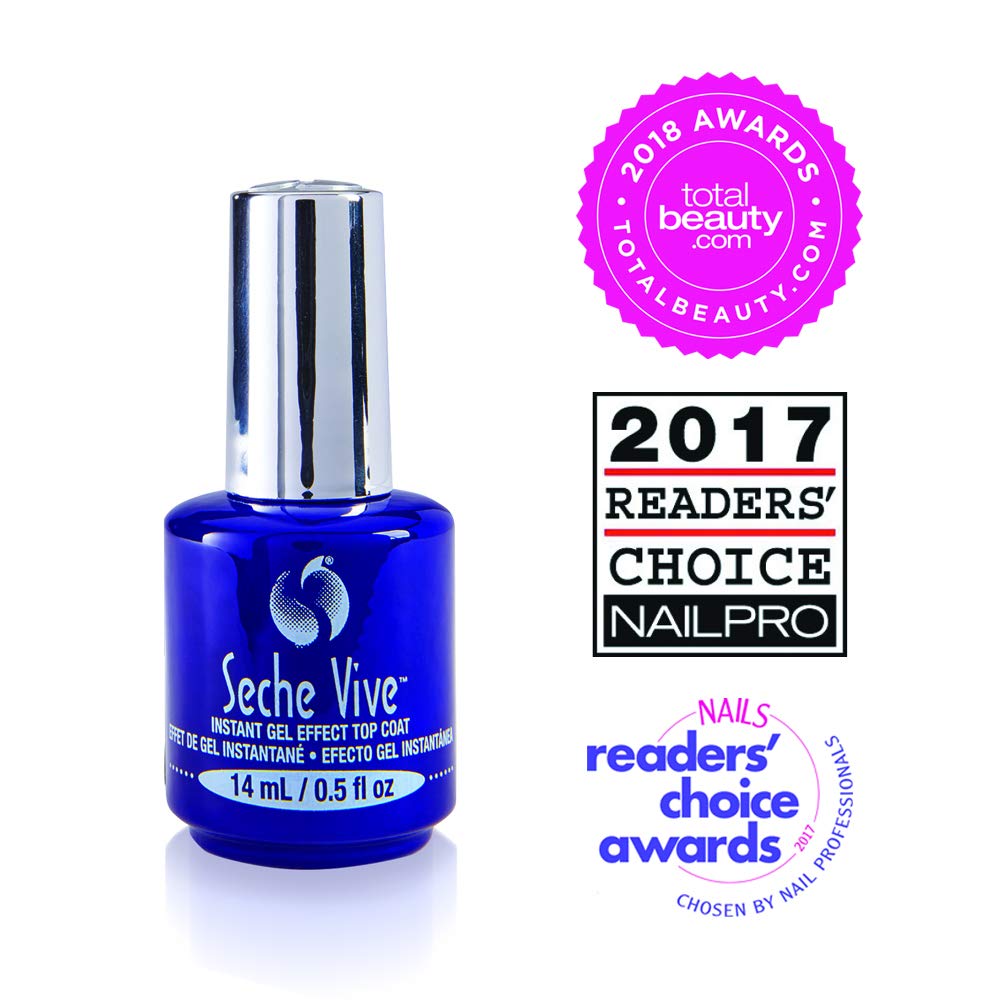 Seche Vive Instant Gel Effect Top Coat Nail Polish back view
