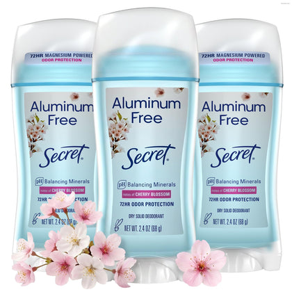 Secret Aluminum Free Deodorant Cherry Blossom front view