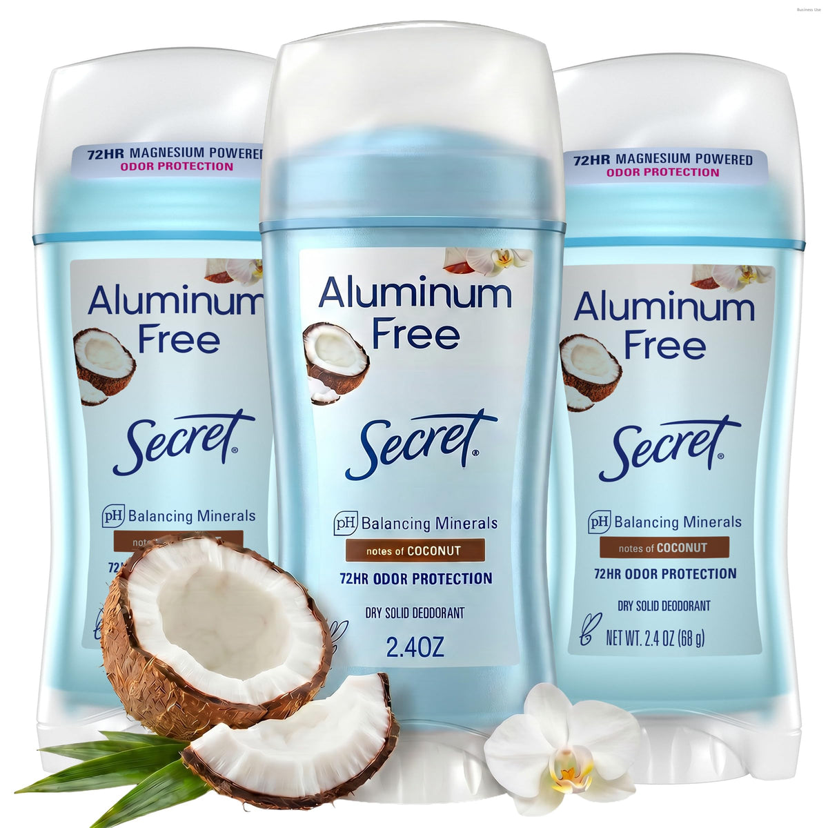 Secret Aluminum Free Deodorant for Women Coconut Scent front view
