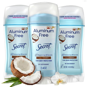 Secret Aluminum Free Deodorant for Women Coconut Scent front view