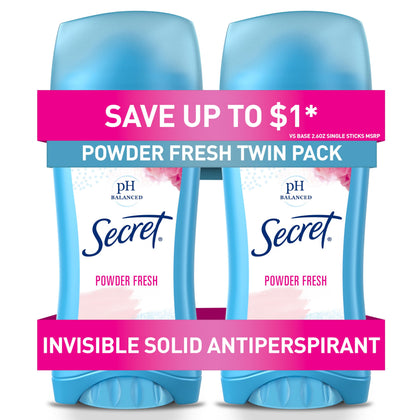 Secret Anti-Perspirant Deodorant Twin Pack 240g front view