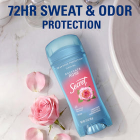 Secret Antiperspirant Deodorant application on skin