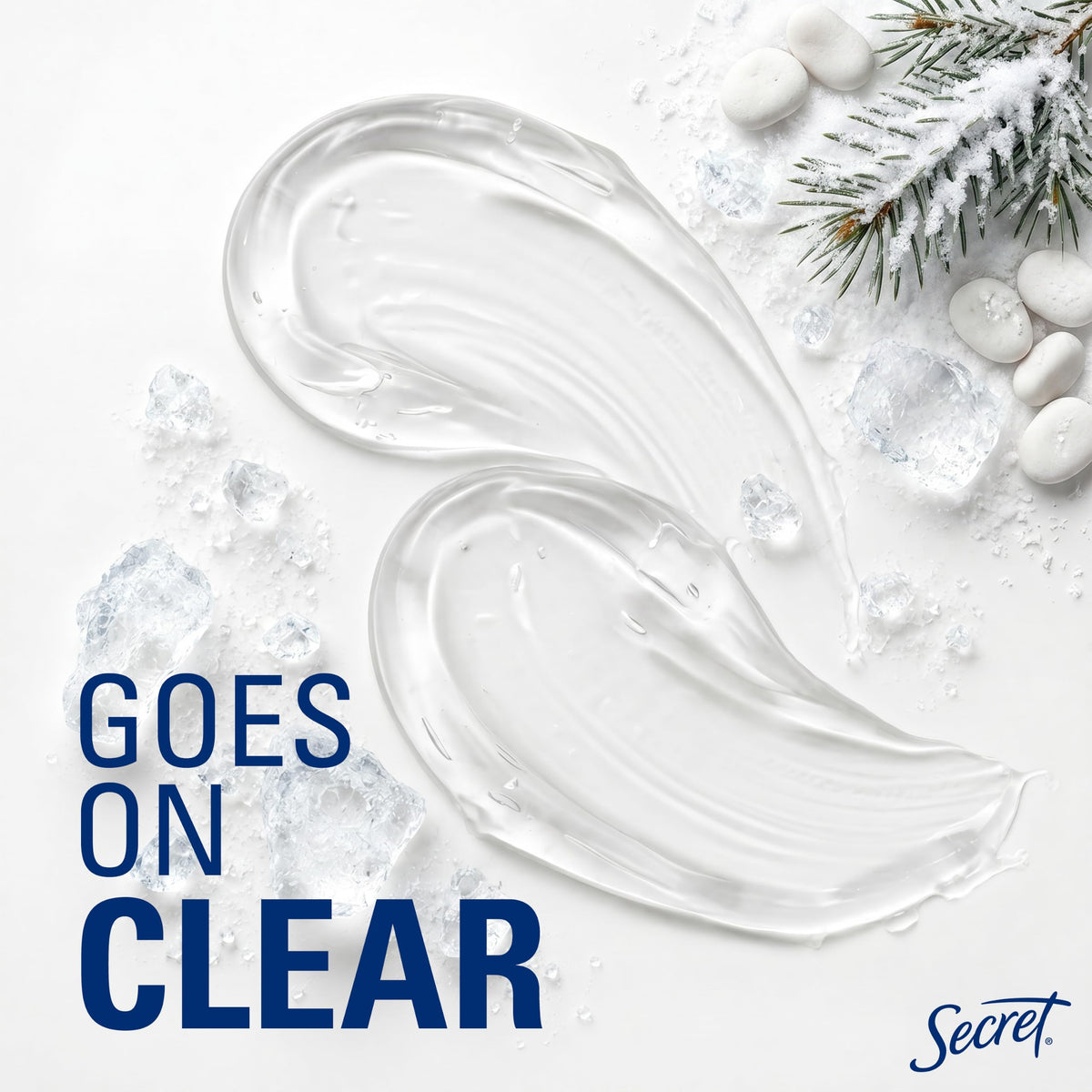 Secret Antiperspirant Deodorant application on skin