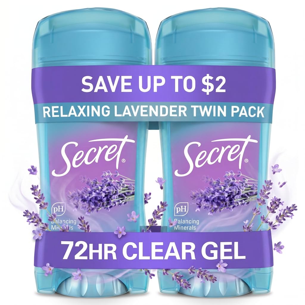 Secret Antiperspirant Deodorant for Women, 72-Hour Lavender Scent front view
