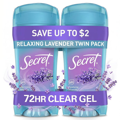 Secret Antiperspirant Deodorant for Women, 72-Hour Lavender Scent front view