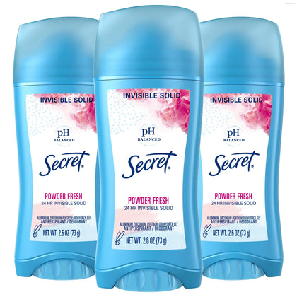 Secret Antiperspirant Deodorant for Women front view, Powder Fresh scent