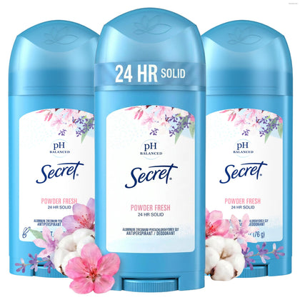 Secret Antiperspirant Deodorant for Women front view with Powder Fresh scent