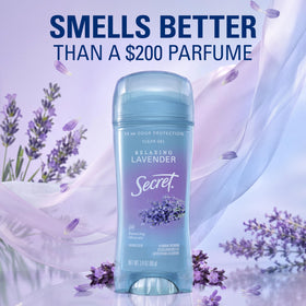 Secret Antiperspirant Deodorant Lavender scent with lavender flowers