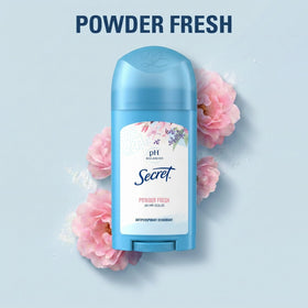 Secret Antiperspirant Deodorant with floral background