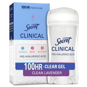 Secret Clinical Strength Antiperspirant Deodorant clear gel front view