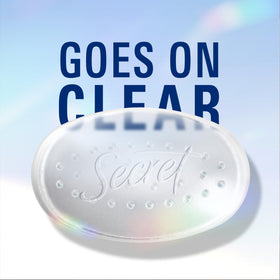 Secret Clinical Strength Antiperspirant Deodorant demonstrating clear application