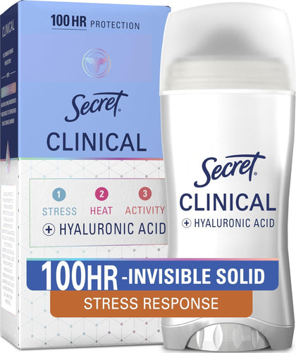 Secret Clinical Strength Antiperspirant Deodorant front view 2.6 oz