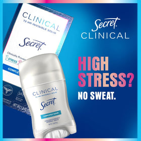 Secret Clinical Strength Antiperspirant Deodorant in a bathroom setting