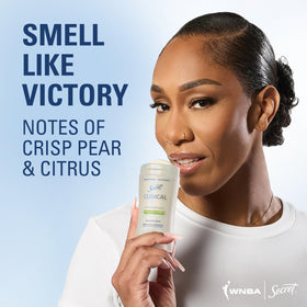 Secret Clinical Strength Antiperspirant Deodorant on a sports jersey