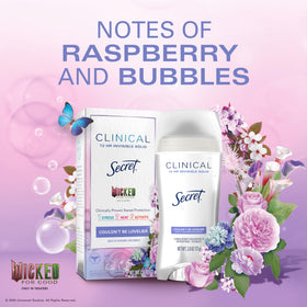 Secret Clinical Strength Antiperspirant Deodorant on a vanity with beauty products