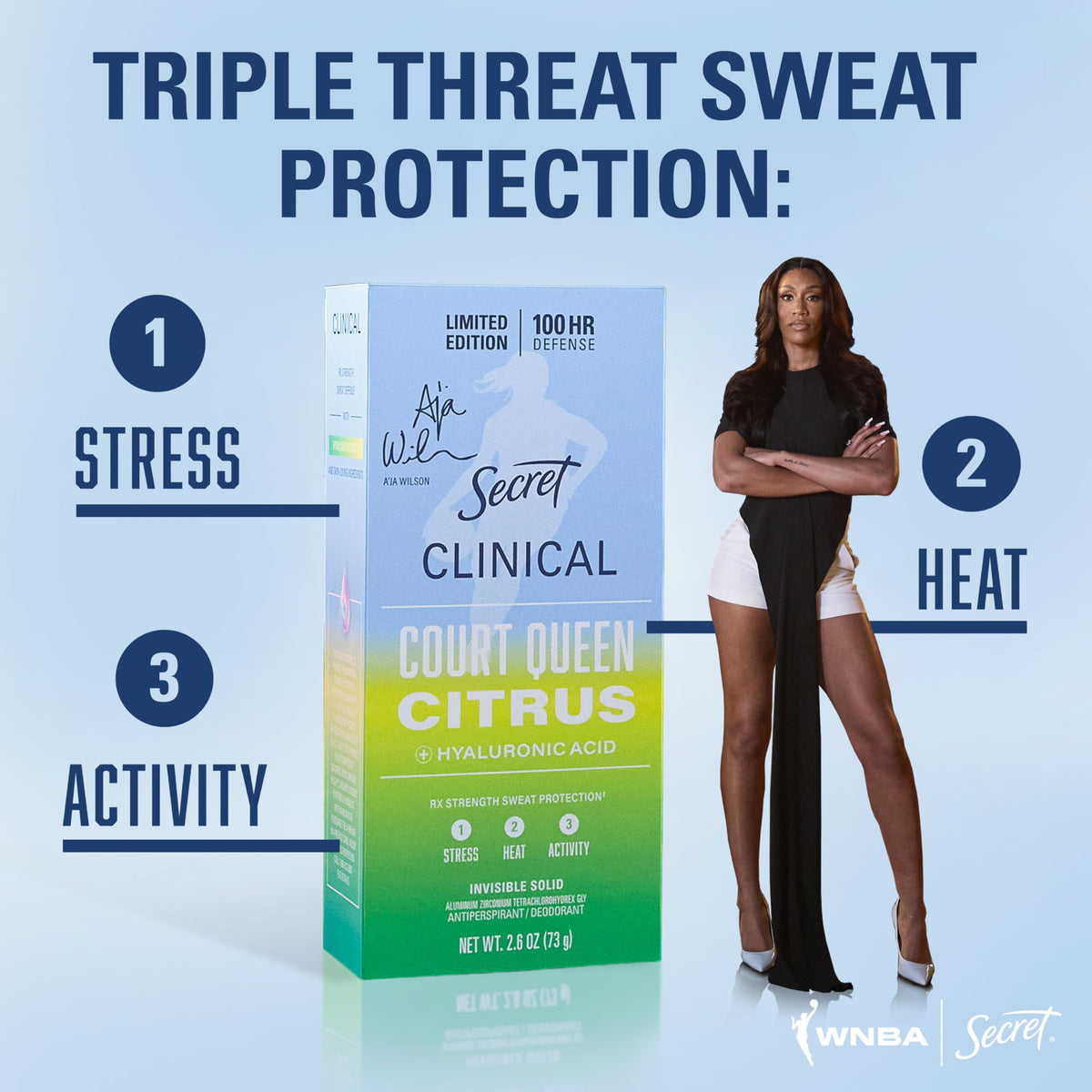 Secret Clinical Strength Antiperspirant Deodorant showing the invisible solid formula