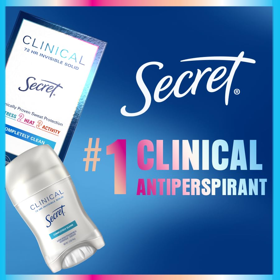 Secret Clinical Strength Antiperspirant Deodorant with emphasis on 72-hour protection