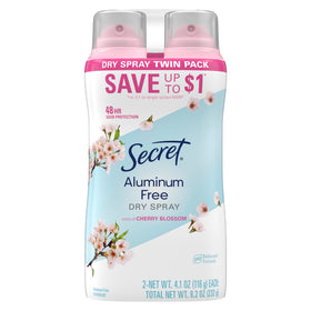 Secret Dry Spray Aluminum Free Deodorant Cherry Blossom front view