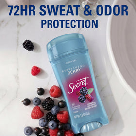 Secret Fresh Antiperspirant Deodorant 72-HR clear gel application