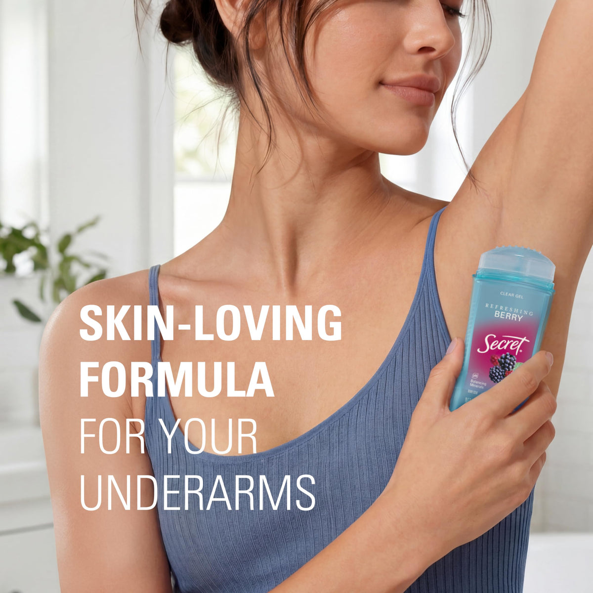 Secret Fresh Antiperspirant Deodorant 72-HR with ingredients